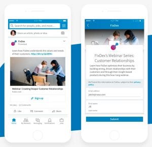 Linkedin lead gen formulaire