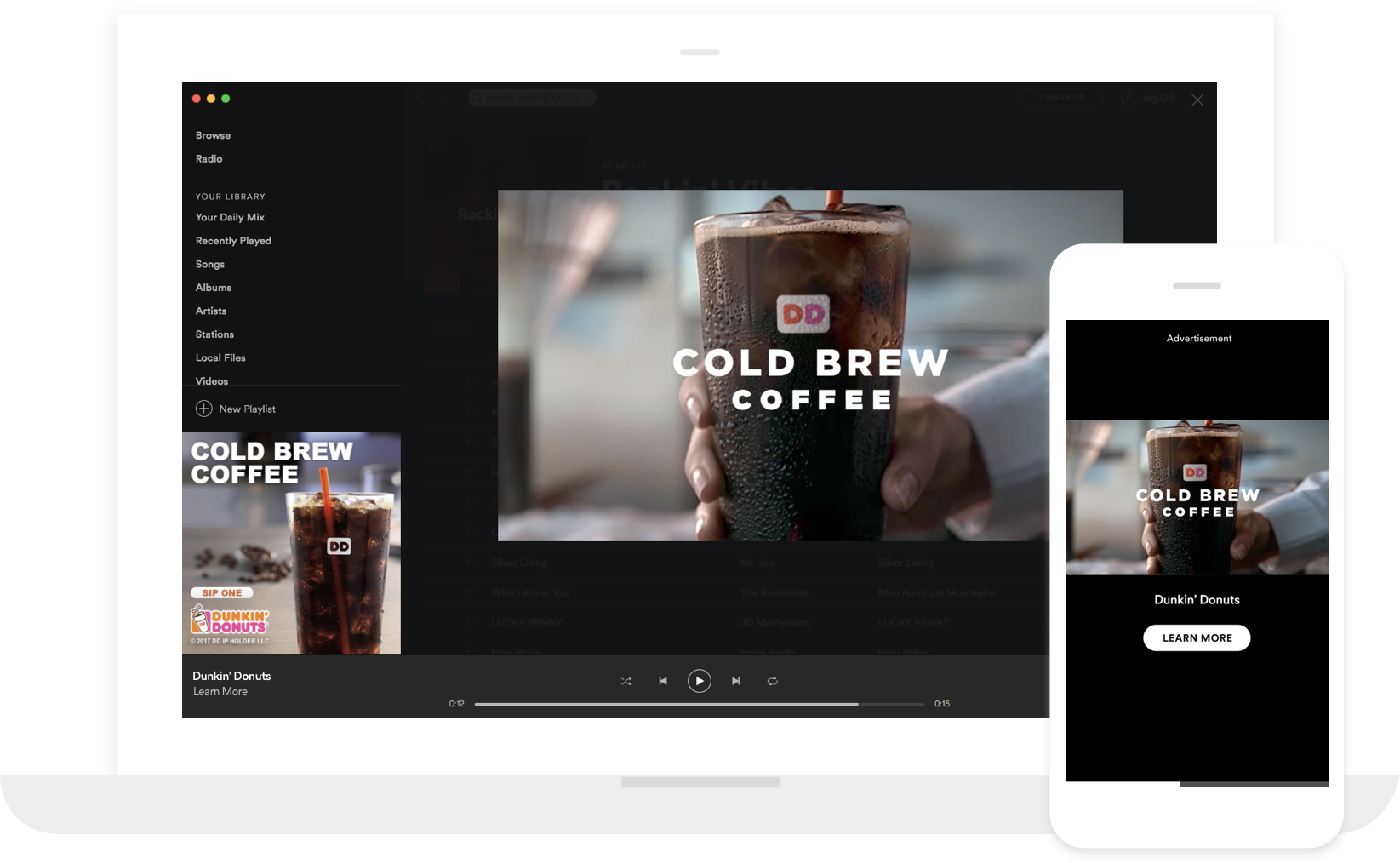 spottify video takeover