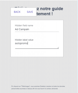champs caches lead gen form