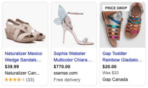 Google shopping produit